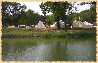 Life as it might have been like during the fur trade era along the banks of the Des Plaines River.