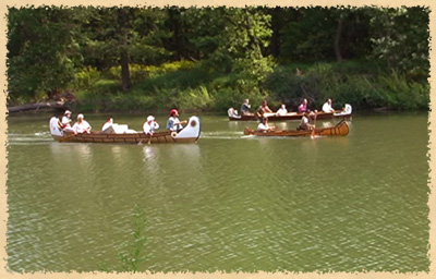 Canoes were the main transportation of the Fur Trade Era.