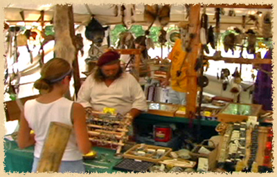 Trade goods for sale from the fur trade era.